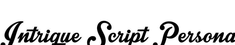 Intrique Script Personal Use Scarica Caratteri Gratis